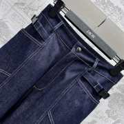 Uubags | Boyfriend Jeans Blue Cotton Denim with Dior Oblique Interior - 5