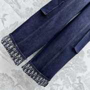 Uubags | Boyfriend Jeans Blue Cotton Denim with Dior Oblique Interior - 3