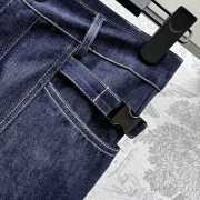 Uubags | Boyfriend Jeans Blue Cotton Denim with Dior Oblique Interior - 6