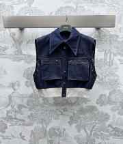 Uubags | Dior denim vest in blue  - 1