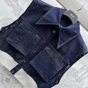 Uubags | Dior denim vest in blue  - 5