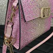 Uubags | Valentino Garavani Vsling Pink Handbag With Rhinestones 19x13x9cm - 5