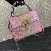 Uubags | Valentino Garavani Vsling Pink Handbag With Rhinestones 19x13x9cm - 3