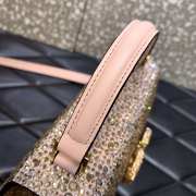 Uubags | Valentino Garavani Vsling Beige Handbag With Rhinestones 19x13x9cm - 6