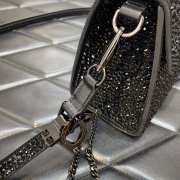 Uubags | Valentino Garavani Vsling Black Handbag With Rhinestones 19x13x9cm - 3