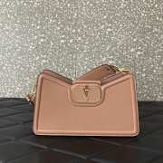 Uubags | Valentino Garavani VLogo leather shoulder bag in rose cannelle grainy calfskin 24x14.5x8cm - 1