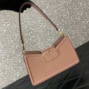 Uubags | Valentino Garavani VLogo leather shoulder bag in rose cannelle grainy calfskin 24x14.5x8cm - 4