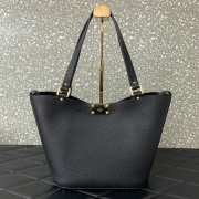 Uubags | Valentino Garavani Rockstud tote bag in black grainy calfskin 26x11x24cm - 4