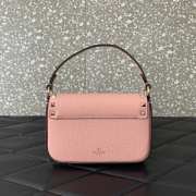 Uubags | Valentino Garavani Small Leather Rockstud Top Handle Bag In Pink 19x12x3cm - 2