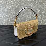 Uubags | Valentino Garavani Loco Raffia Bag With Jewel Logo Natural/Coral 19x10.5x5cm - 4