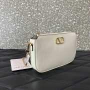 Uubags | Valentino Vlogo Signature Mini Leather Crossbody In White 20.5x10.5x5cm - 6