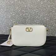 Uubags | Valentino Vlogo Signature Mini Leather Crossbody In White 20.5x10.5x5cm - 2