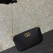 Uubags | Valentino Vlogo Signature Mini Leather Crossbody In Black 20.5x10.5x5cm - 1