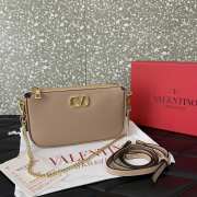 Uubags | Valentino Vlogo Signature Mini Leather Crossbody In Rose Cannelle 20.5x10.5x5cm - 3