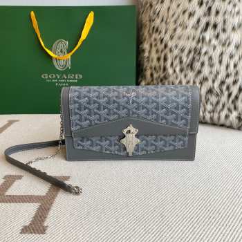 Uubags | Goyard Duchess Marie-Caroline bag in grey 15x6.5x25cm