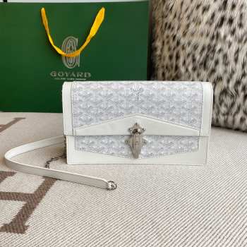 Uubags | Goyard Duchess Marie-Caroline bag in white 15x6.5x25cm