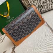 Uubags | Goyard Duchess Marie-Caroline bag in black & tan 15x6.5x25cm - 6