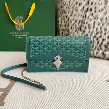 Uubags | Goyard Duchess Marie-Caroline bag in green 15x6.5x25cm