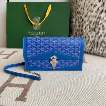 Uubags | Goyard Duchess Marie-Caroline bag in blue 15x6.5x25cm