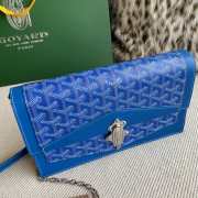 Uubags | Goyard Duchess Marie-Caroline bag in blue 15x6.5x25cm - 6