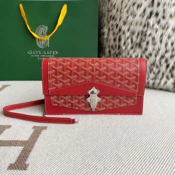 Uubags | Goyard Duchess Marie-Caroline bag in red 15x6.5x25cm