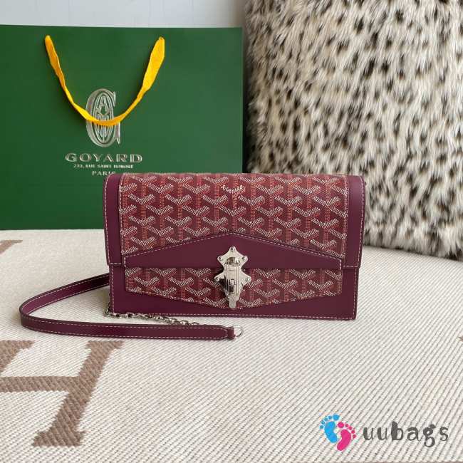 Uubags | Goyard Duchess Marie-Caroline bag in burgundy 15x6.5x25cm - 1