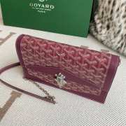 Uubags | Goyard Duchess Marie-Caroline bag in burgundy 15x6.5x25cm - 6