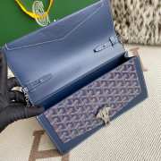 Uubags | Goyard Duchess Marie-Caroline bag in navy blue 15x6.5x25cm - 3