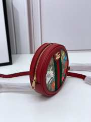 Uubags | Gucci Ophidia Floral Coated Canvas Chain Red Bag Leather Trim - 3