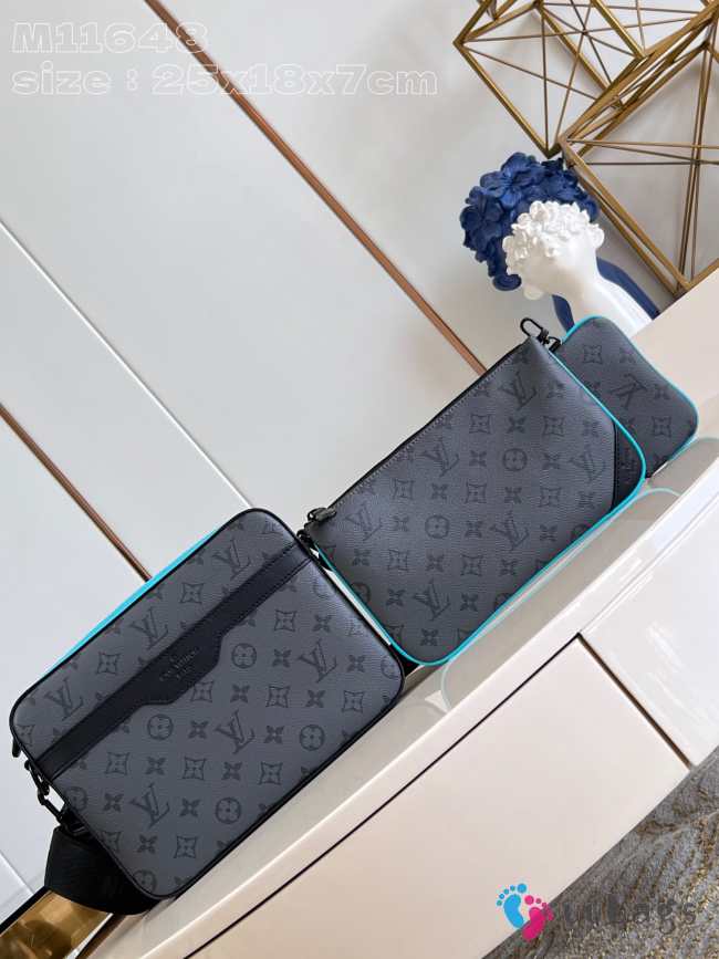 Uubags | Louis Vuitton M11648 Trio Messenger In Turquoise 25x18.5x7cm - 1