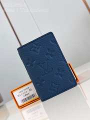 Uubags | Louis Vuitton M11524 Pocket Organizer In Navy Blue 7.5x11.1x1cm - 1