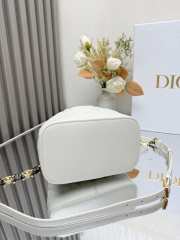 Uubags | Dioriviera Small Dior Jolie Bucket Bag White Macrocannage Calfskin 17x16x10.5cm - 6