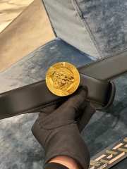 Uubags | Versace Medusa Belt Black Calfskin Gold/silver Buckle 3.2cm - 2