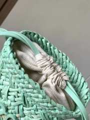 Uubags | Loewe x Paula's Ibiza Anagram Melange Straw Shoulder Bag In Fresh Mint 22x14x6cm - 2