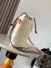 Uubags | Loewe x Paula's Ibiza Anagram Melange Straw Shoulder Bag In Brown 22x14x6cm - 6