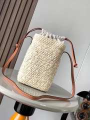 Uubags | Loewe x Paula's Ibiza Anagram Melange Straw Shoulder Bag In Brown 22x14x6cm - 2