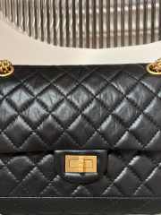 Uubags | Chanel 2.55 Handbag Aged Calfskin & Gold-Tone Metal Black 16x24x7.5cm - 6