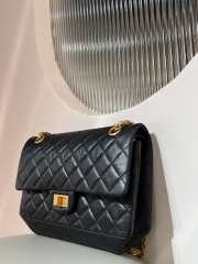 Uubags | Chanel 2.55 Handbag Aged Calfskin & Gold-Tone Metal Black 16x24x7.5cm - 3