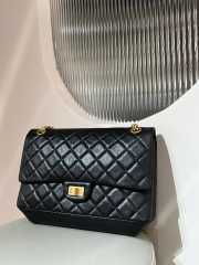 Uubags | Chanel Large 2.55 Handbag Aged Calfskin & Gold-Tone Metal Black 19.5x28x7.5cm - 6