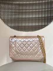 Uubags | Chanel 2.55 Light Pink Handbag Metallic Calfskin & Gold-Tone Metal 16x24x7.5cm - 3