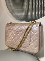 Uubags | Chanel Large 2.55 Light Pink Handbag Metallic Calfskin & Gold-Tone Metal 19.5x28x7.5cm - 2