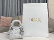 Uubags | Lady Dior Micro Silver My ABCDior Bag 12x10x5cm - 2