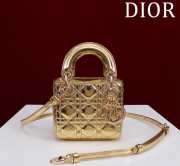 Uubags | Lady Dior Micro Yellow Metallic My ABCDior Bag 12x10x5cm - 1