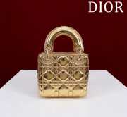 Uubags | Lady Dior Micro Yellow Metallic My ABCDior Bag 12x10x5cm - 6