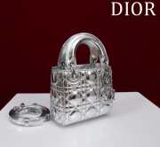 Uubags | Lady Dior Micro Silver Metallic My ABCDior Bag 12x10x5cm - 4