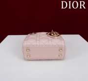 Uubags | Lady Dior Micro Powder Pink Cannage Bag 12x10x5cm - 3