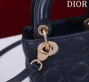 Uubags | Lady Dior Micro Navy Blue Lambskin Leather Bag 12x10x5cm - 4