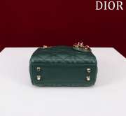 Uubags | Lady Dior Micro Green Lambskin Leather Bag 12x10x5cm - 5