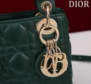 Uubags | Lady Dior Micro Green Lambskin Leather Bag 12x10x5cm - 2