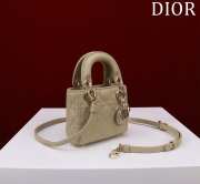 Uubags | Lady Dior Micro Sand Lambskin Leather Bag 12x10x5cm - 5